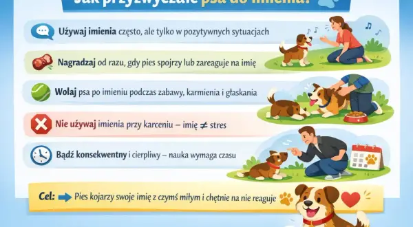 Jak wybrać imię dla psa na D? Poradnik: używaj imienia w pozytywnych sytuacjach, nagradzaj reakcję, wołaj podczas zabawy. Nie karć psem. Bądź cierpliwy.