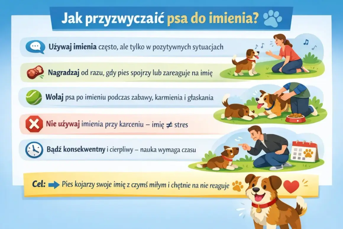 Jak wybrać imię dla psa na D? Poradnik: używaj imienia w pozytywnych sytuacjach, nagradzaj reakcję, wołaj podczas zabawy. Nie karć psem. Bądź cierpliwy.