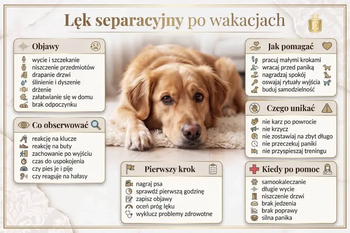 Lęk separacyjny u psa - objawy i trening samotności