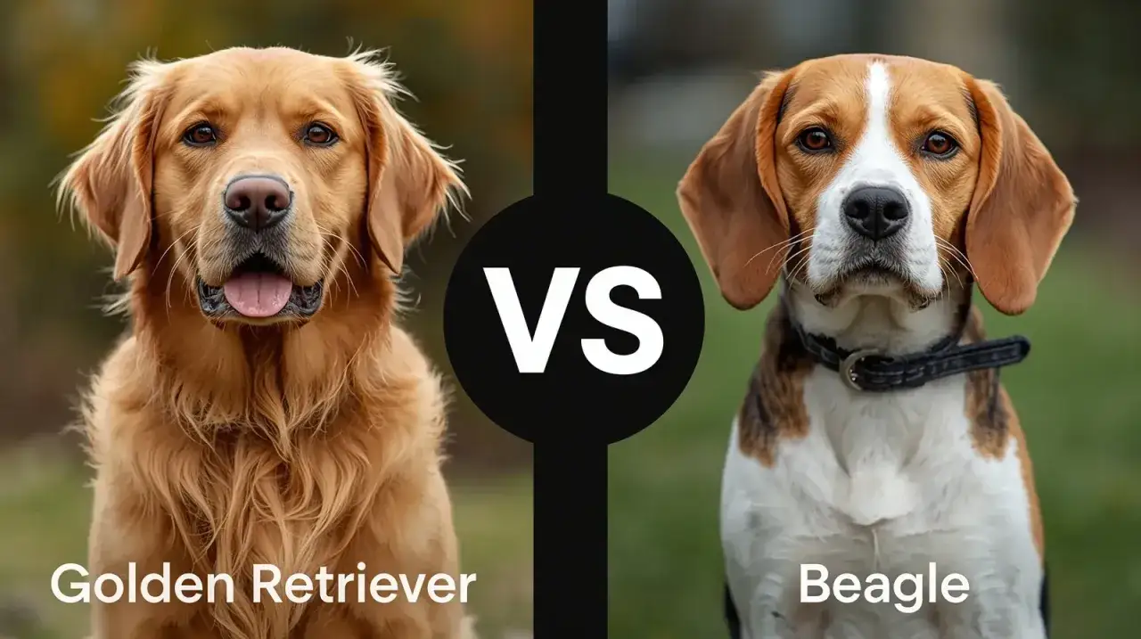 Golden Retriever kontra beagle: dwa urocze psy, jeden wybór. Którego wolisz?
